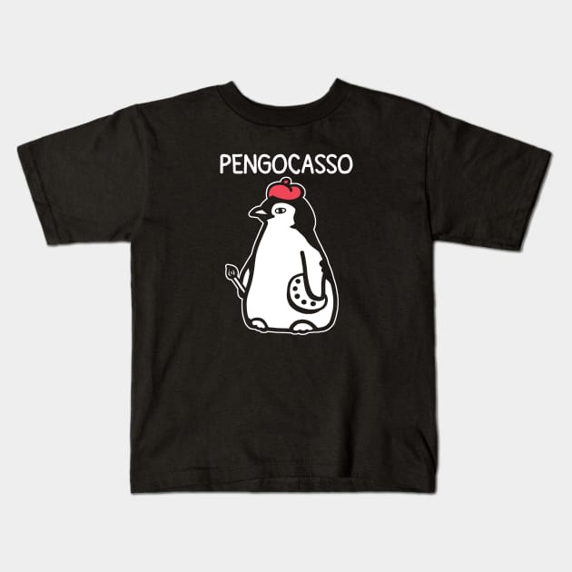 Pengocasso Kids T-Shirt by ArtStopCreative